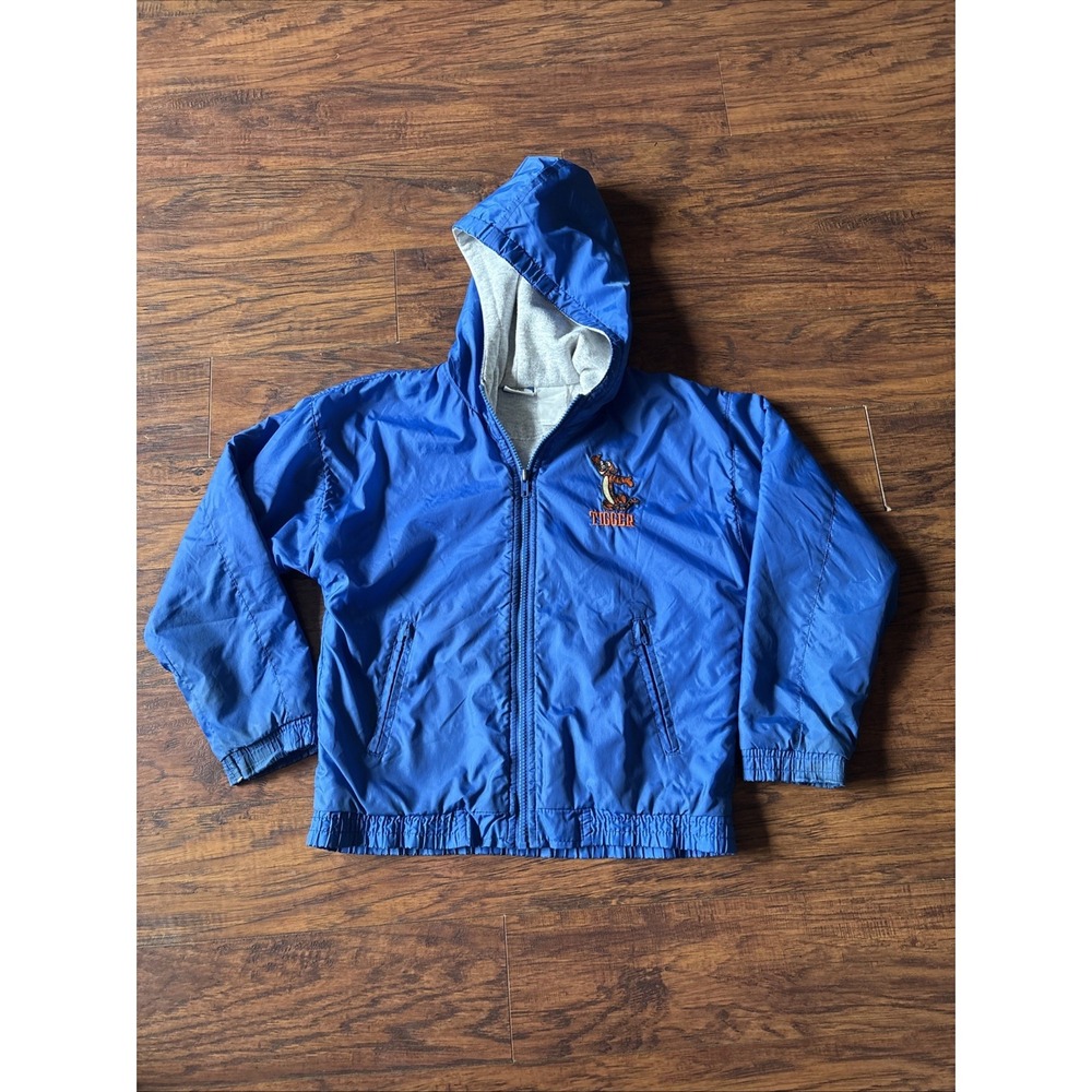Vintage Disney Store Tigger Jacket 90s Winnie The Pooh Windbreaker Blue Youth 8
